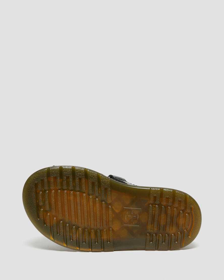 Dr Martens Toddler Moby II Deri Cırt Cırt Çocuk Sandalet Siyah  Türkiye |  01394-LEAY