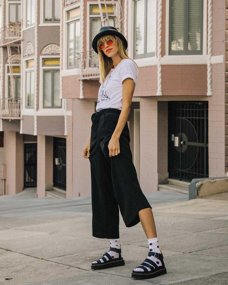 Dr Martens Vegan Blaire Felix Kadın Gladyatör Sandalet Siyah  Türkiye |  24167-ZEYT