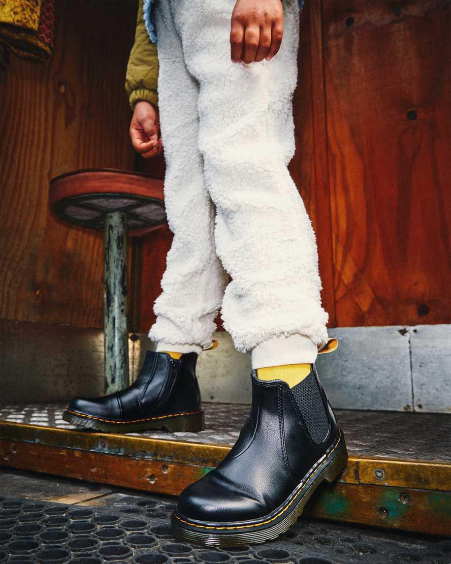 Dr Martens Vegan Junior 2976 Çocuk Chelsea Bot Siyah  Türkiye |  82046-LXCW