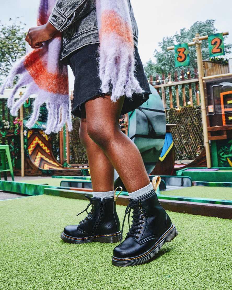 Dr Martens Vegan Toddler 1460 Çocuk Bağcıklı Bot Siyah  Türkiye |  10536-HLNT