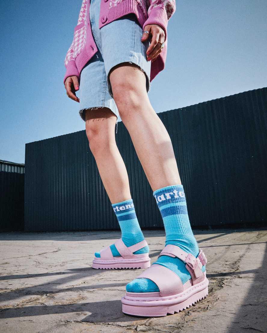 Dr Martens Voss Deri Askılı Kadın Gladyatör Sandalet Pembe  Türkiye |  48563-KWRZ
