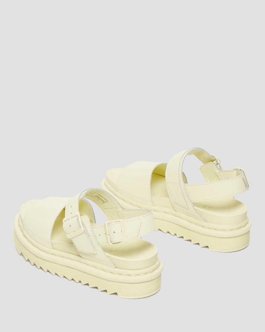 Dr Martens Voss Deri Askılı Kadın Platform Sandalet Kahverengi Krema  Türkiye |  17634-SPGU