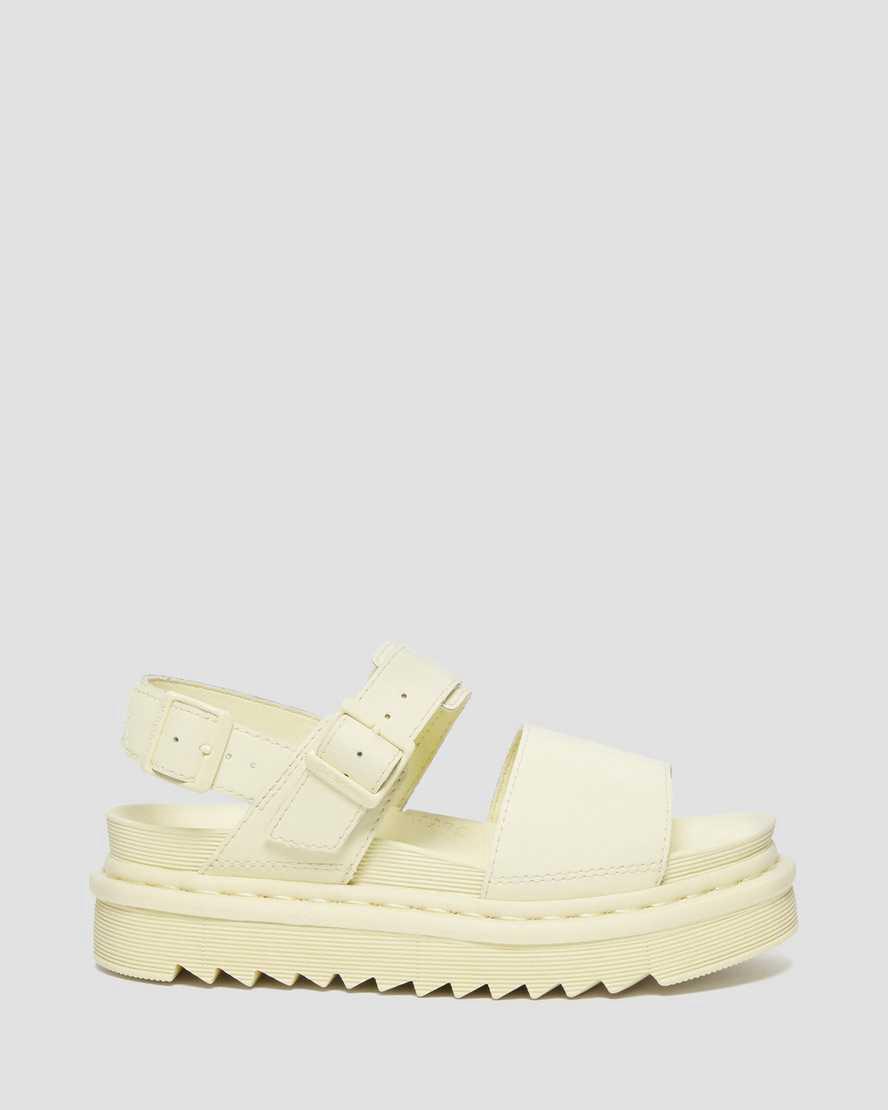 Dr Martens Voss Deri Askılı Kadın Platform Sandalet Kahverengi Krema  Türkiye |  17634-SPGU