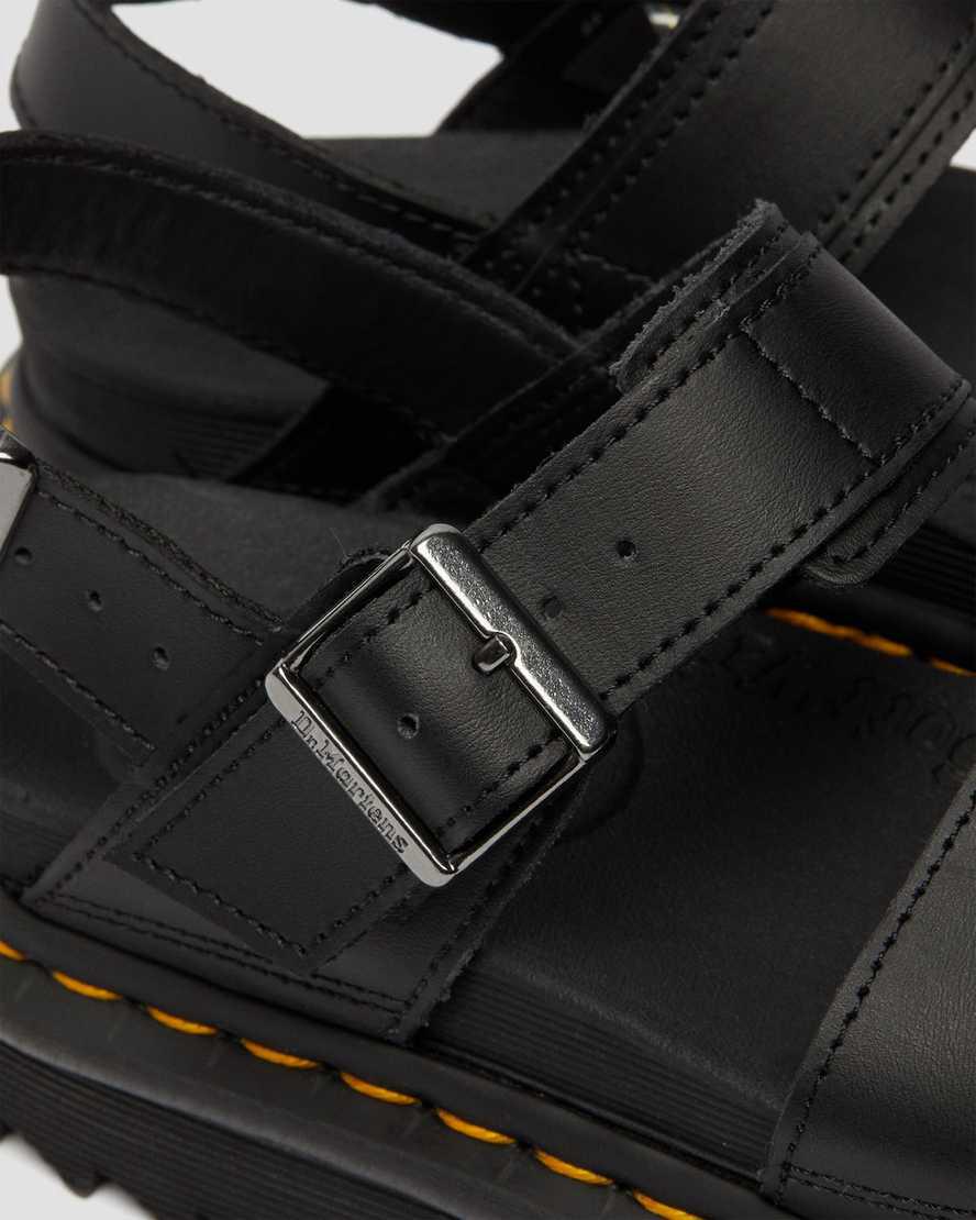 Dr Martens Voss Deri Askılı Kadın Platform Sandalet Black/Black  Türkiye |  23654-QPBI