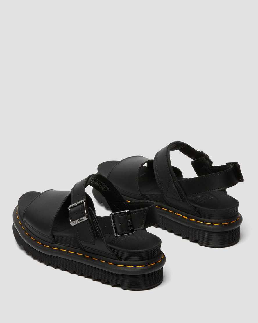 Dr Martens Voss Deri Askılı Kadın Platform Sandalet Black/Black  Türkiye |  23654-QPBI