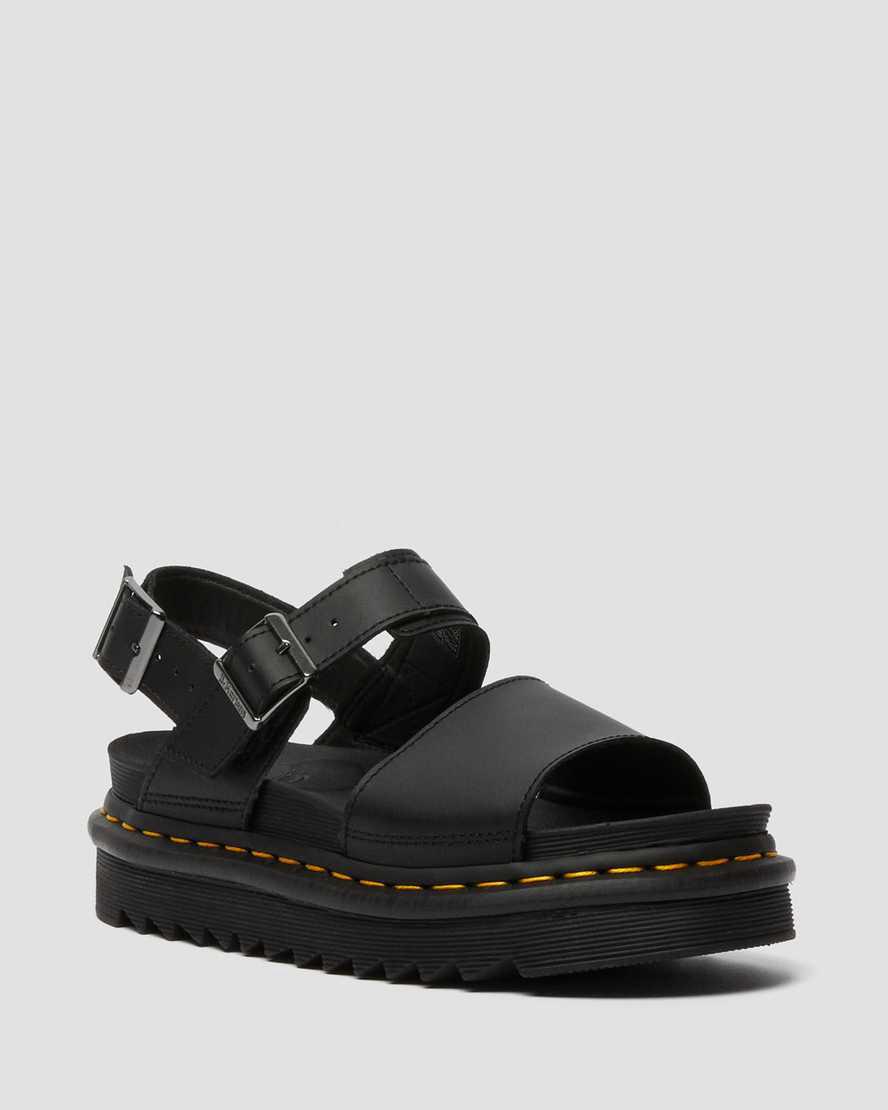 Dr Martens Voss Deri Askılı Kadın Platform Sandalet Black/Black  Türkiye |  23654-QPBI