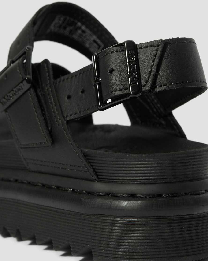 Dr Martens Voss Deri Askılı Kadın Platform Sandalet Siyah  Türkiye |  54791-EOBN