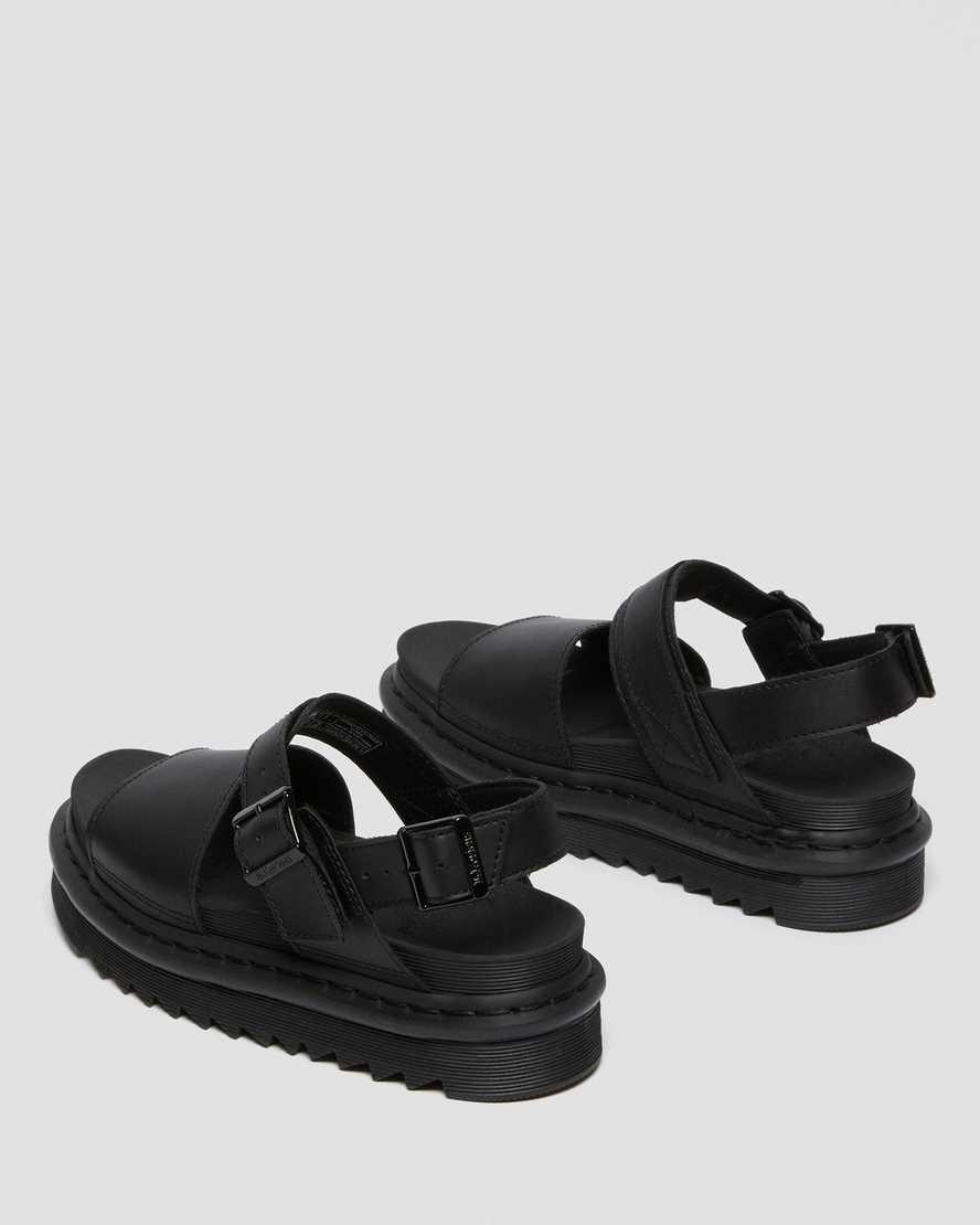 Dr Martens Voss Deri Askılı Kadın Platform Sandalet Siyah  Türkiye |  54791-EOBN