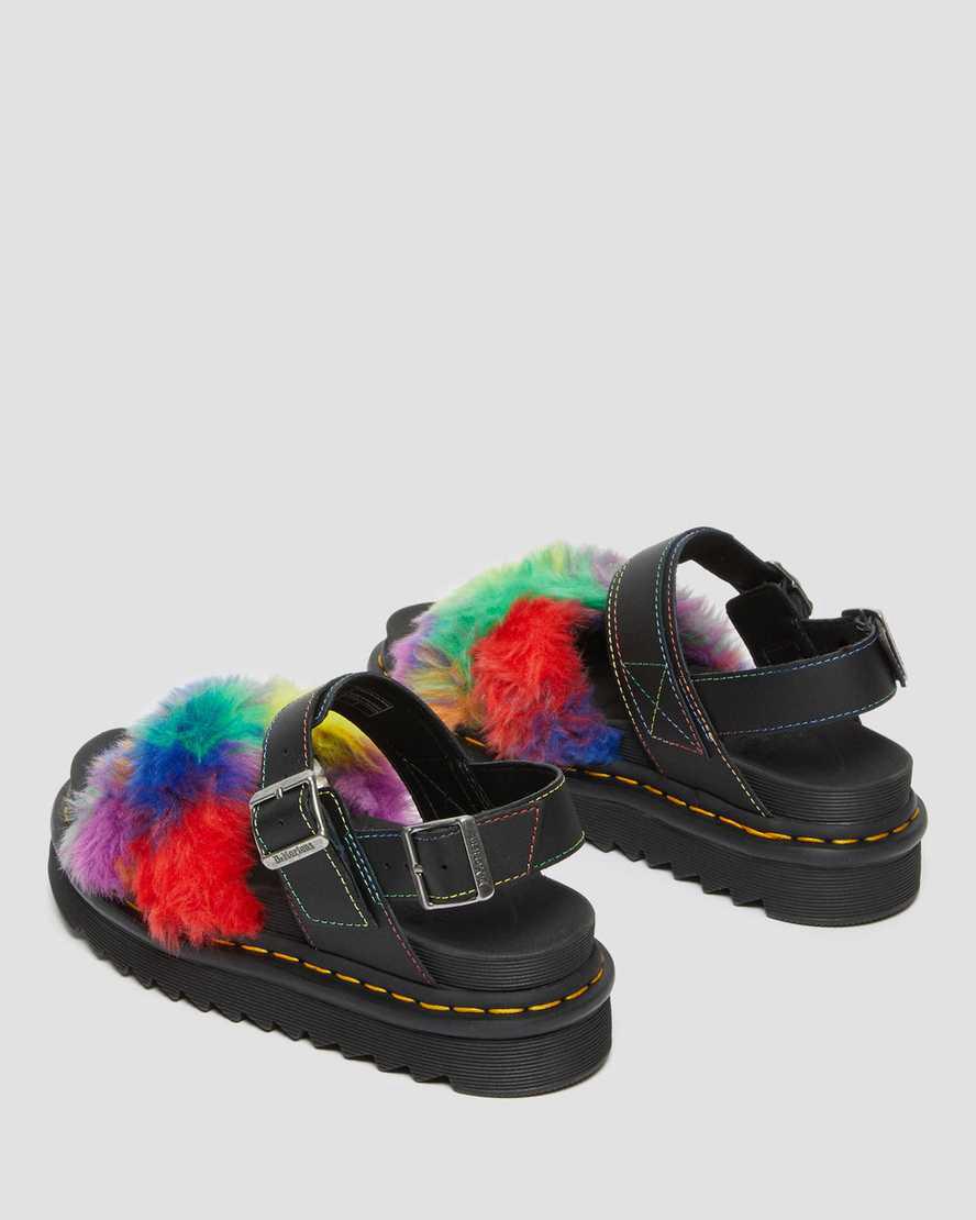 Dr Martens Voss II Fluffy Faux Fur Askılı Kadın Gladyatör Sandalet Renkli  Türkiye |  87214-QJRM