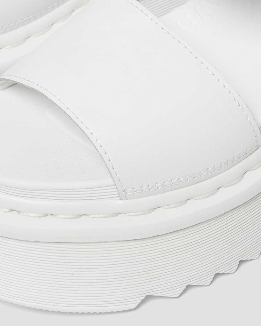 Dr Martens Voss Mono Deri Askılı Kadın Platform Sandalet Beyaz  Türkiye |  10358-FCJT