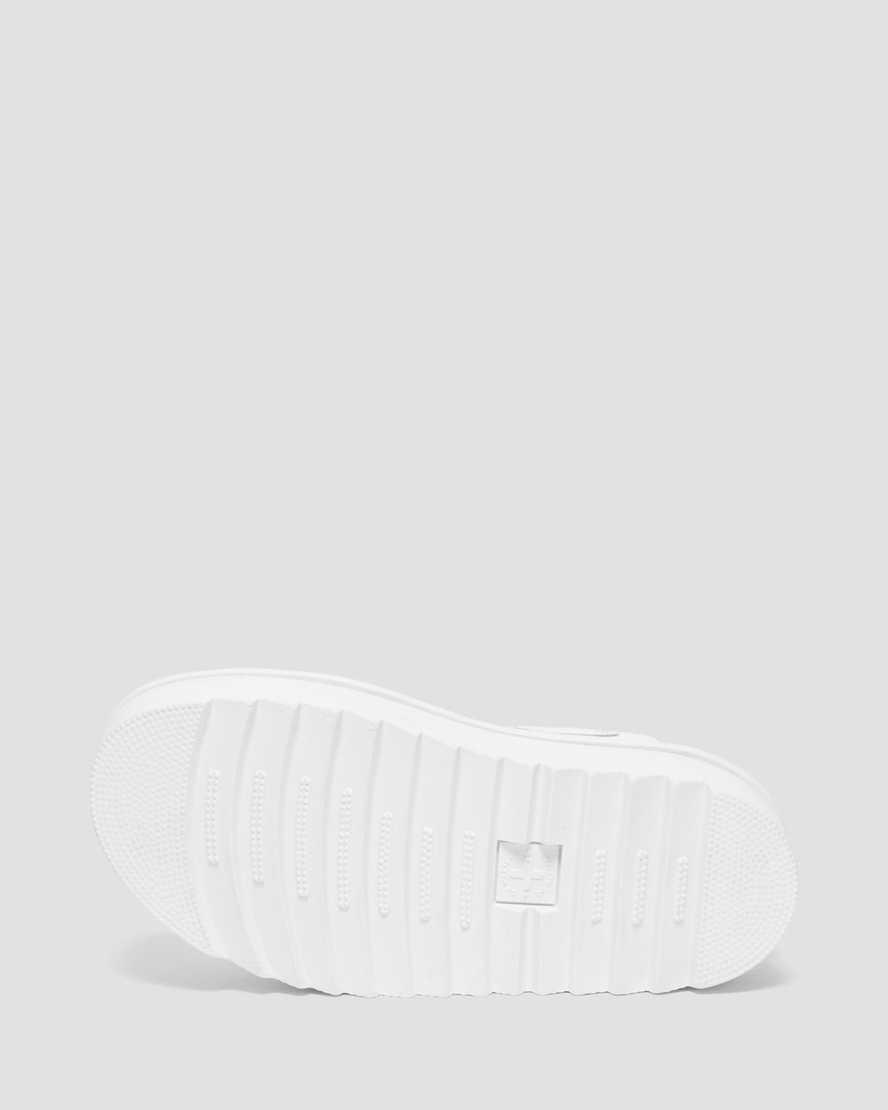 Dr Martens Voss Mono Deri Askılı Kadın Platform Sandalet Beyaz  Türkiye |  10358-FCJT