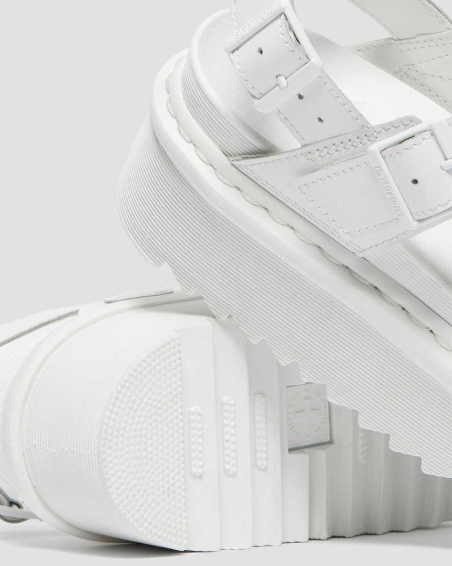 Dr Martens Voss Mono Deri Platform Askılı Kadın Gladyatör Sandalet Beyaz  Türkiye |  60235-IWXD