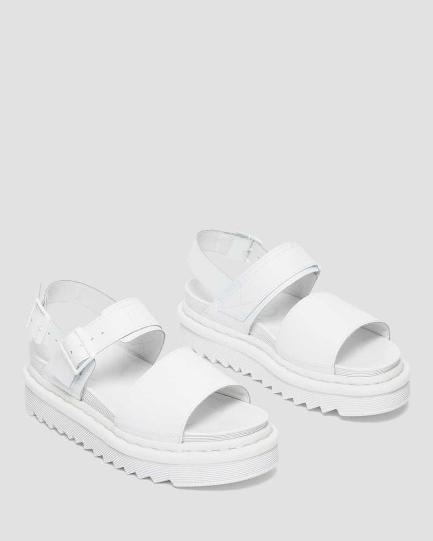 Dr Martens Voss Mono Hydro Deri Askılı Kadın Gladyatör Sandalet Beyaz  Türkiye |  40526-GMWR