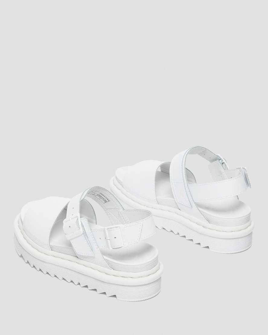 Dr Martens Voss Mono Hydro Deri Askılı Kadın Gladyatör Sandalet Beyaz  Türkiye |  40526-GMWR