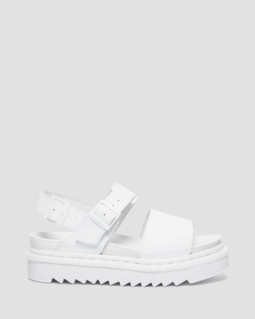 Dr Martens Voss Mono Hydro Deri Askılı Kadın Gladyatör Sandalet Beyaz  Türkiye |  40526-GMWR