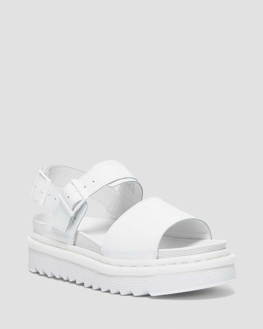 Dr Martens Voss Mono Hydro Deri Askılı Kadın Gladyatör Sandalet Beyaz  Türkiye |  40526-GMWR