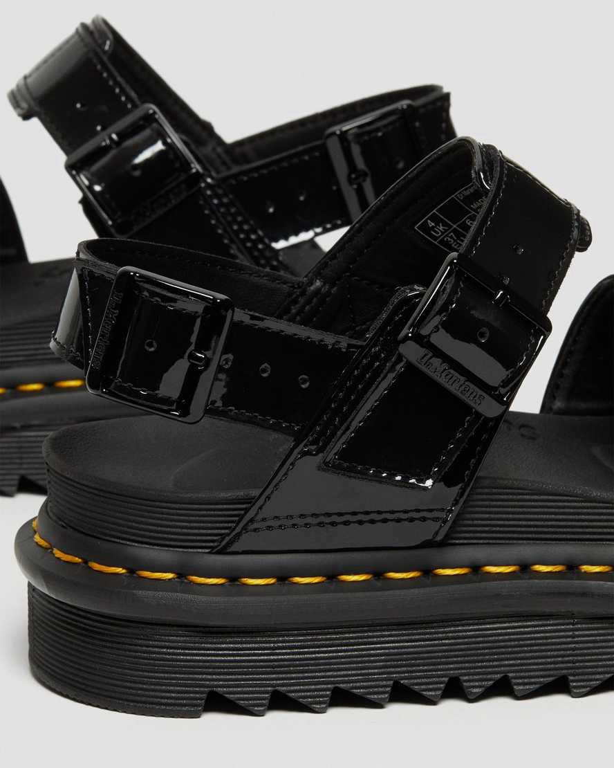 Dr Martens Voss Rugan Deri Askılı Kadın Gladyatör Sandalet Siyah  Türkiye |  17089-NYBU