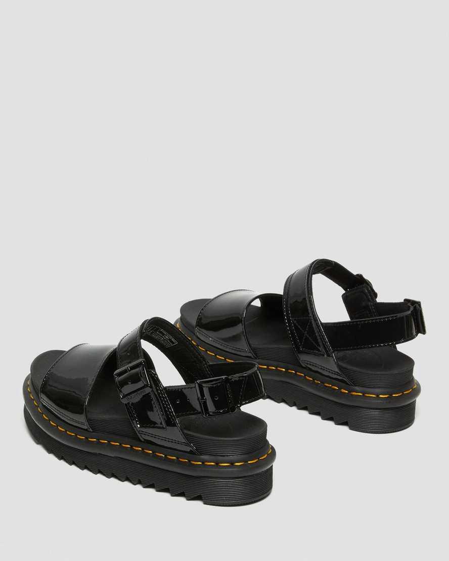 Dr Martens Voss Rugan Deri Askılı Kadın Gladyatör Sandalet Siyah  Türkiye |  17089-NYBU
