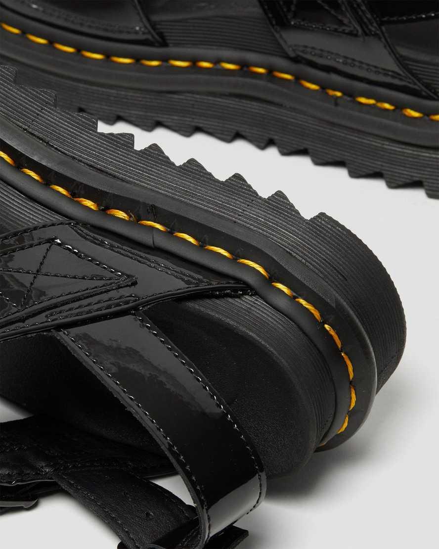 Dr Martens Voss Rugan Deri Askılı Kadın Gladyatör Sandalet Siyah  Türkiye |  17089-NYBU