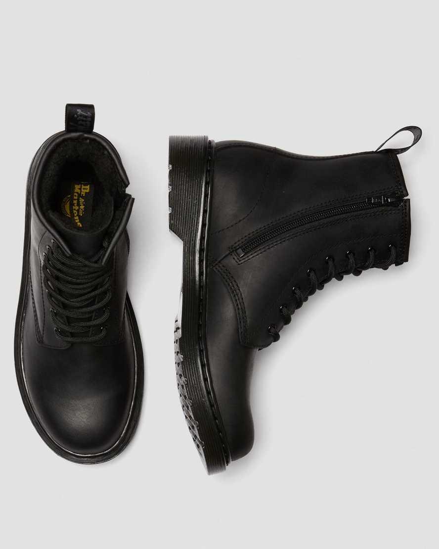 Dr Martens Youth 1460 Faux Fur Astar Çocuk Bot Siyah  Türkiye |  76532-WBLO