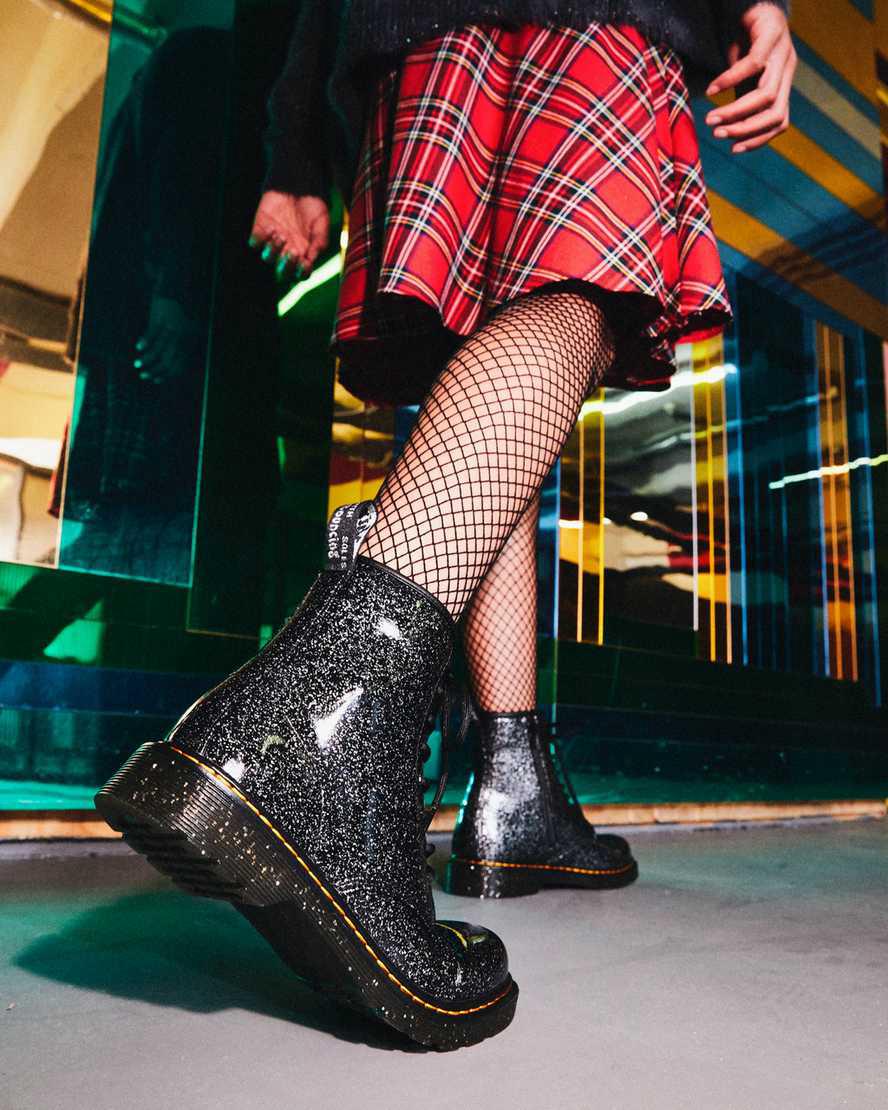 Dr Martens Youth 1460 Glitter Çocuk Bağcıklı Bot Siyah  Türkiye |  29634-BPAT