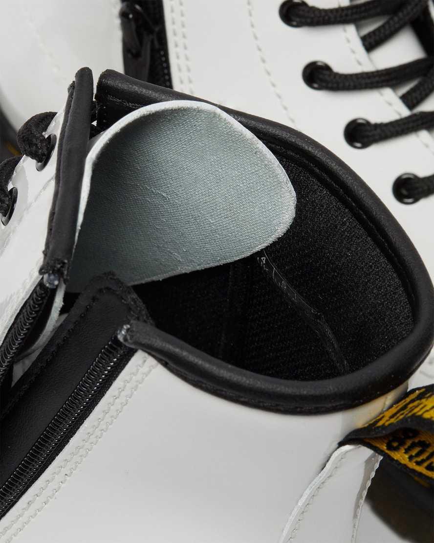 Dr Martens Youth 1460 Rugan Deri Çocuk Bağcıklı Bot Beyaz  Türkiye |  01859-GFNL