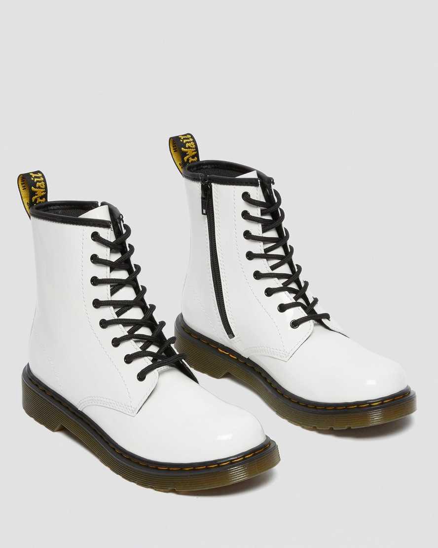 Dr Martens Youth 1460 Rugan Deri Çocuk Bağcıklı Bot Beyaz  Türkiye |  01859-GFNL