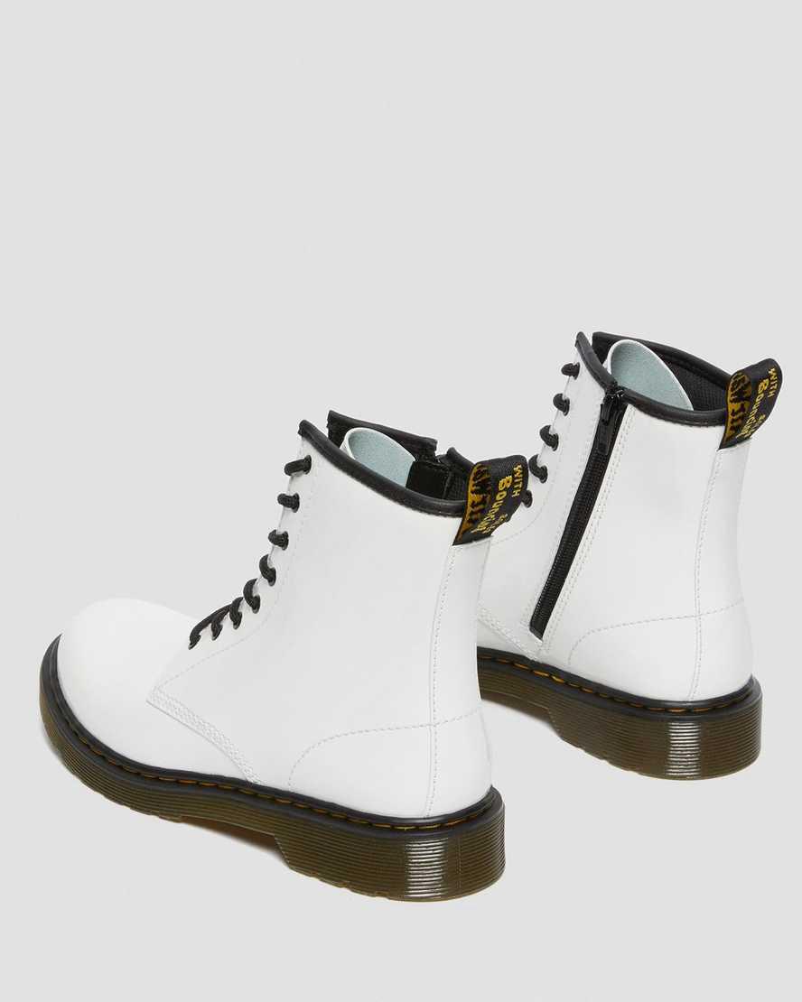Dr Martens Youth 1460 Rugan Deri Çocuk Bağcıklı Bot Beyaz  Türkiye |  01859-GFNL