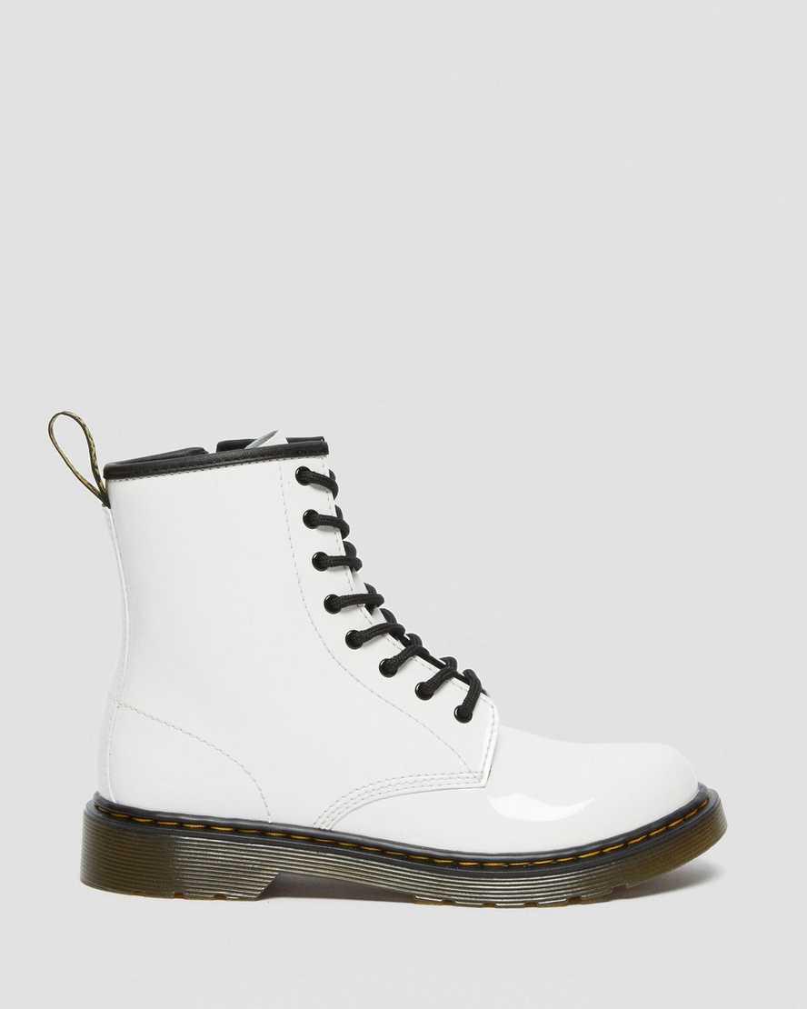 Dr Martens Youth 1460 Rugan Deri Çocuk Bağcıklı Bot Beyaz  Türkiye |  01859-GFNL