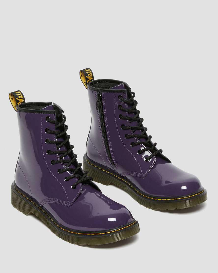 Dr Martens Youth 1460 Rugan Deri Çocuk Bağcıklı Bot Blackcurrant Lamper  Türkiye |  04825-SECV