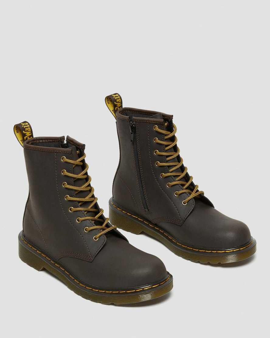 Dr Martens Youth 1460 Wildhorse Deri Çocuk Bağcıklı Bot Koyu Kahverengi  Türkiye |  65193-KJNA
