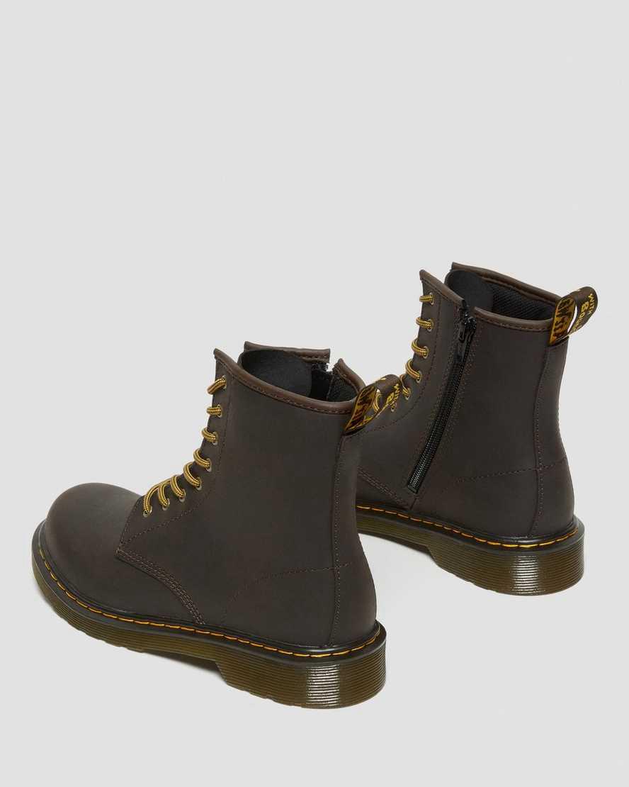 Dr Martens Youth 1460 Wildhorse Deri Çocuk Bağcıklı Bot Koyu Kahverengi  Türkiye |  65193-KJNA