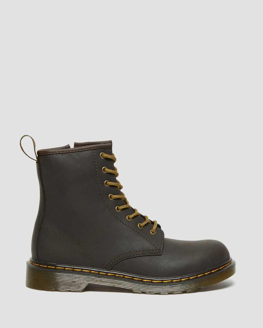 Dr Martens Youth 1460 Wildhorse Deri Çocuk Bağcıklı Bot Koyu Kahverengi  Türkiye |  65193-KJNA