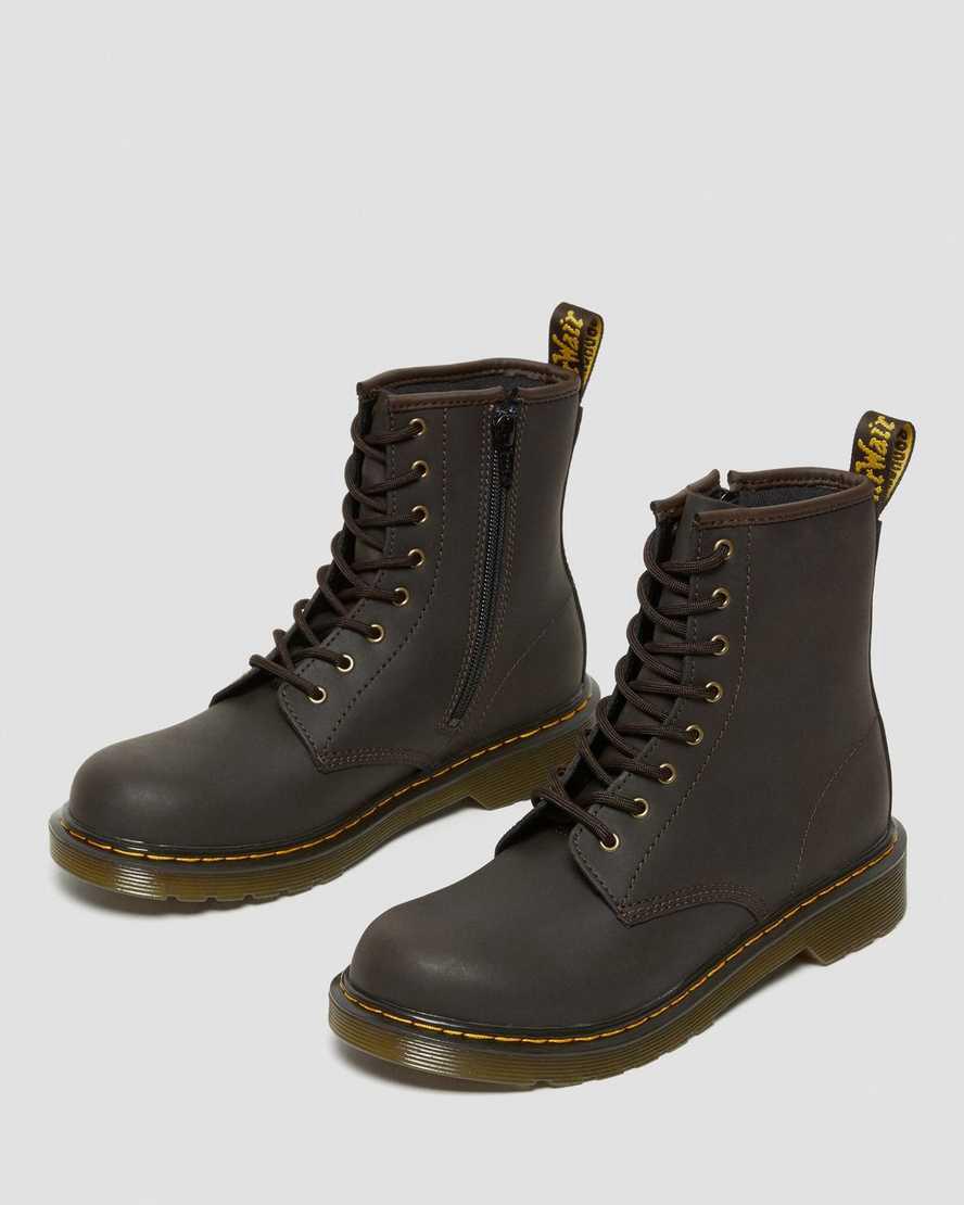 Dr Martens Youth 1460 Wildhorse Deri Çocuk Bağcıklı Bot Koyu Kahverengi  Türkiye |  65193-KJNA