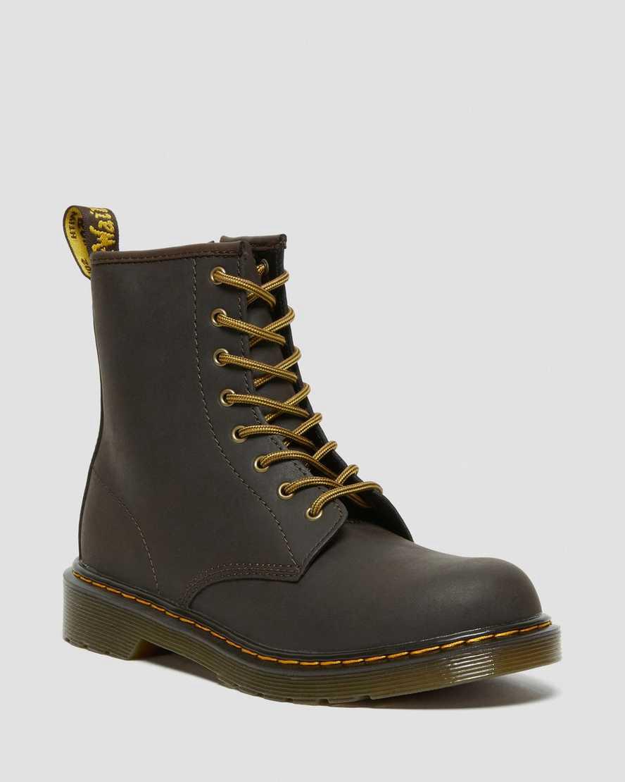 Dr Martens Youth 1460 Wildhorse Deri Çocuk Bağcıklı Bot Koyu Kahverengi  Türkiye |  65193-KJNA