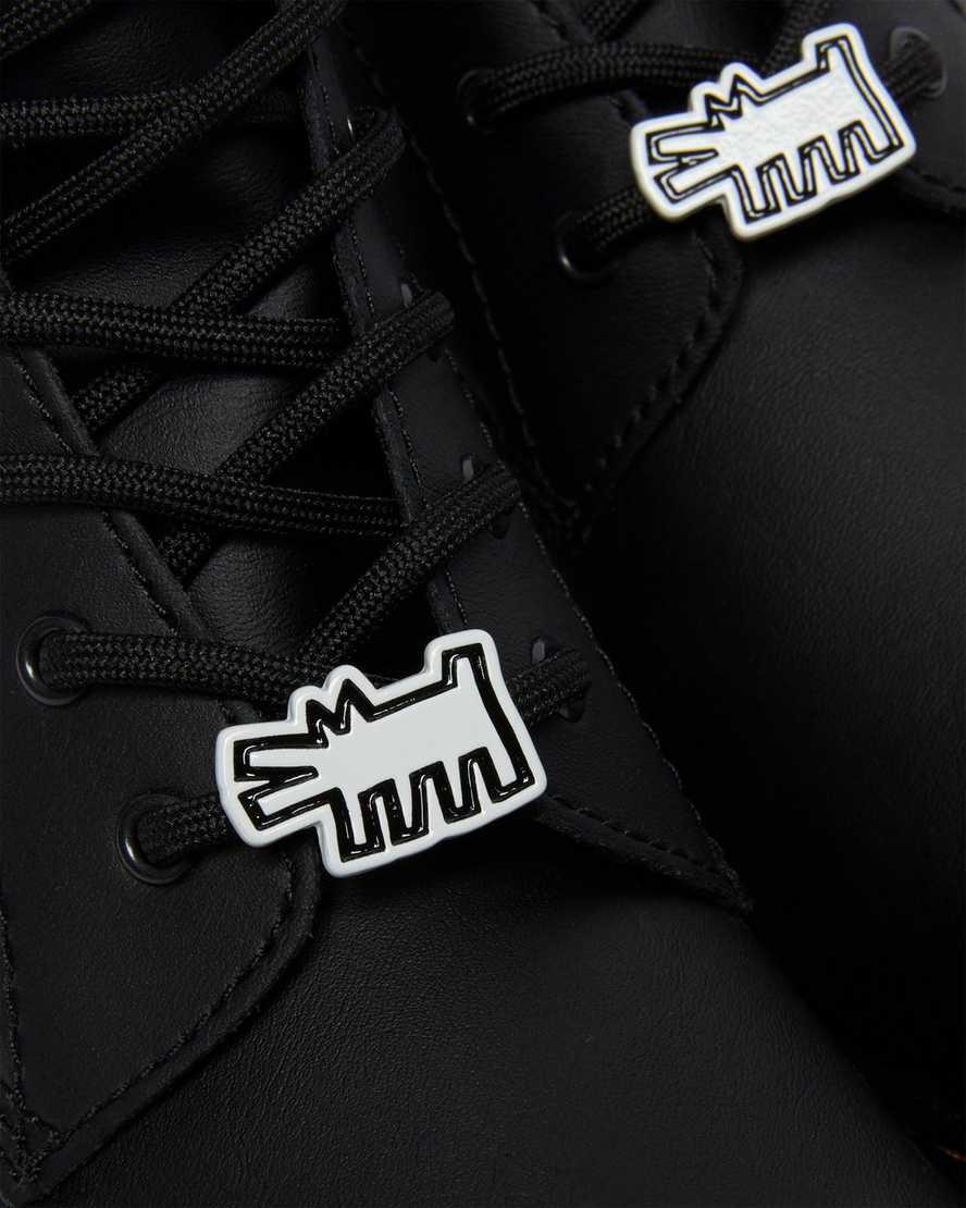 Dr Martens Youth Keith Haring 1460 Deri Çocuk Bağcıklı Bot Black/White  Türkiye |  34960-AKDI